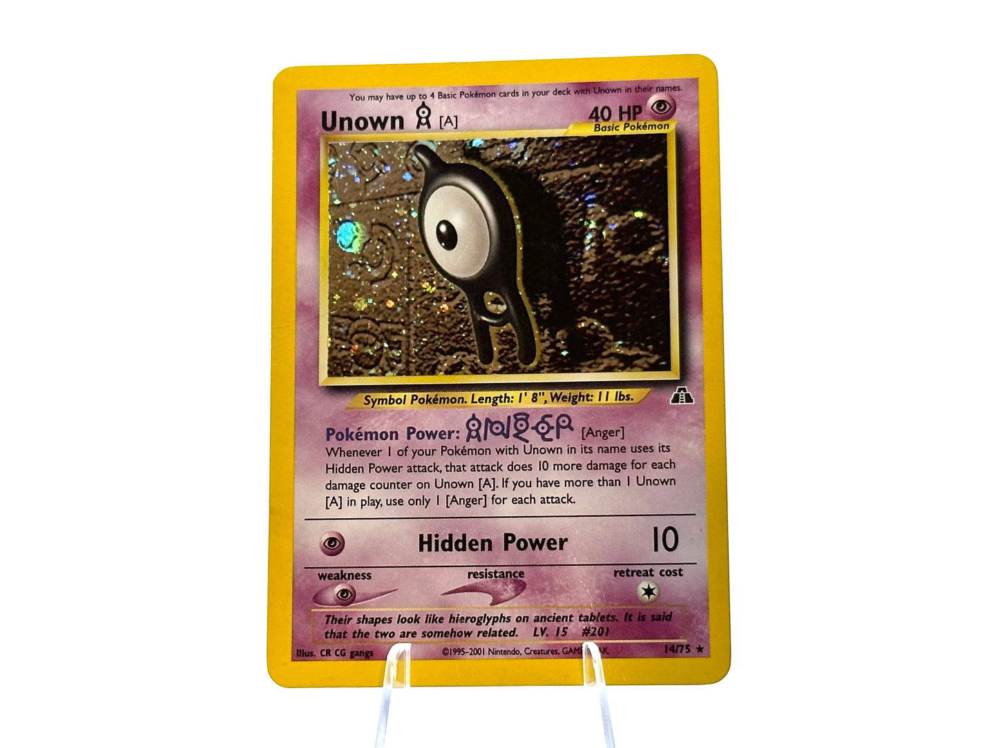 Unown [A] 14/75 - Holo - Neo Discovery - Vintage WOTC