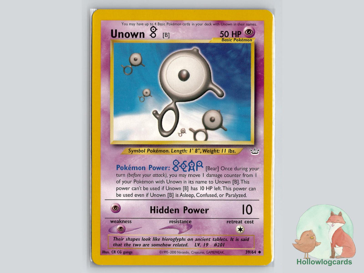Unown [B] (39/64) - Neo Revelation Pokémon Card