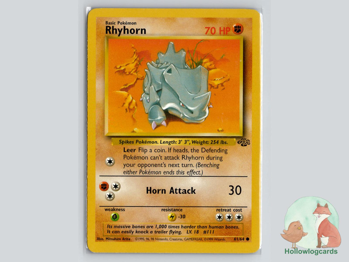 Rhyhorn (61/64) - Jungle Pokémon Card
