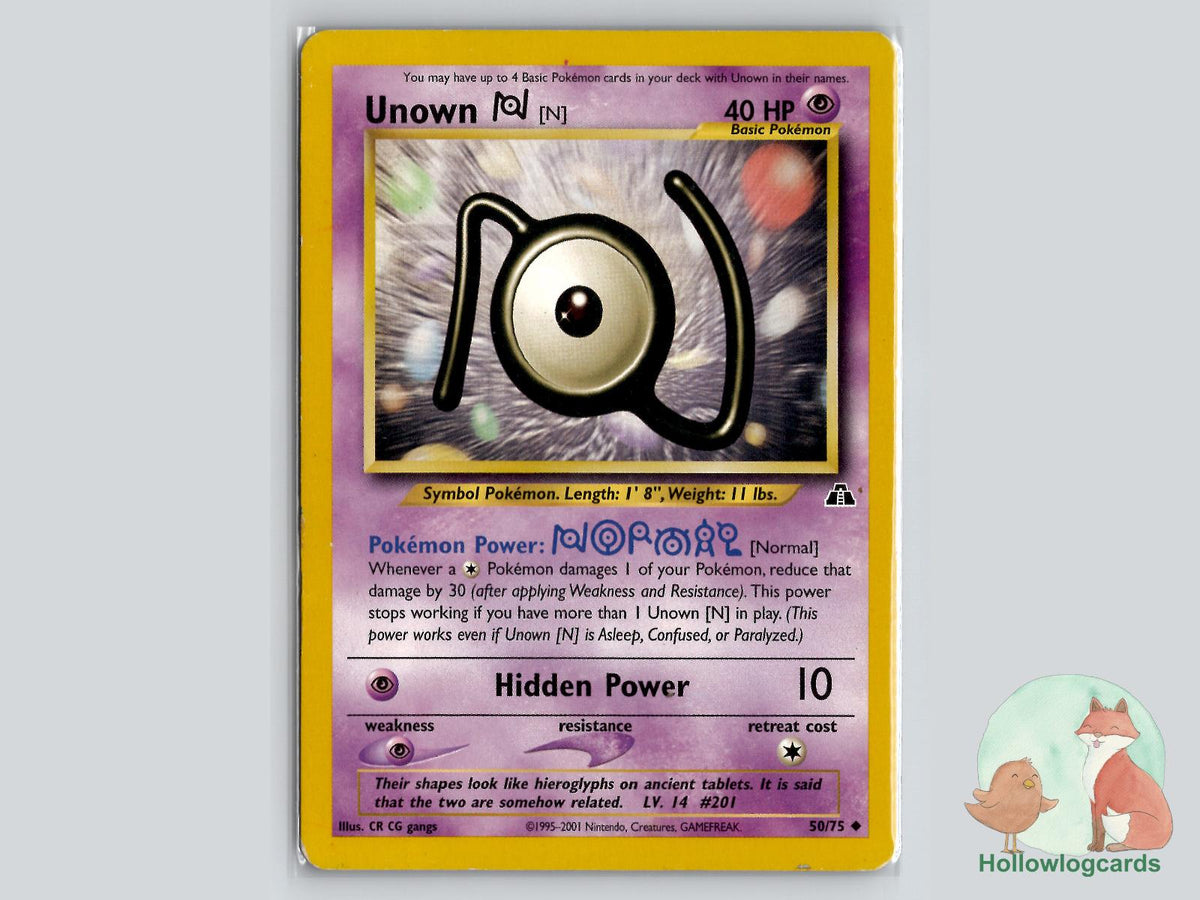 Unown [N] (50/75) - Neo Discovery Pokémon Card