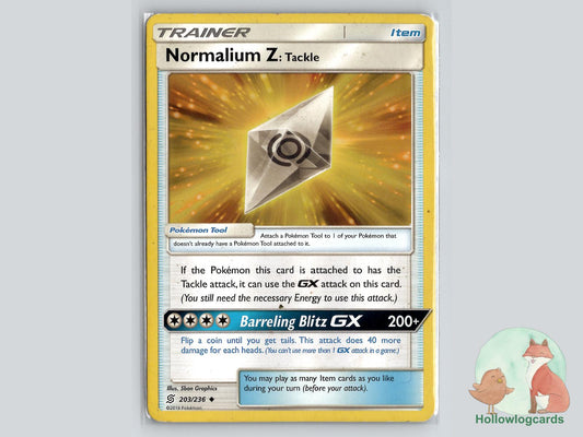 Normalium Z: Tackle (203/236) - Unified Minds Pokémon Card