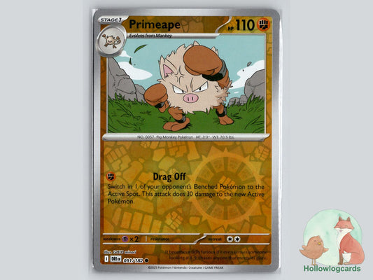 Primeape (091/182) - Destined Rivals Pokémon Card