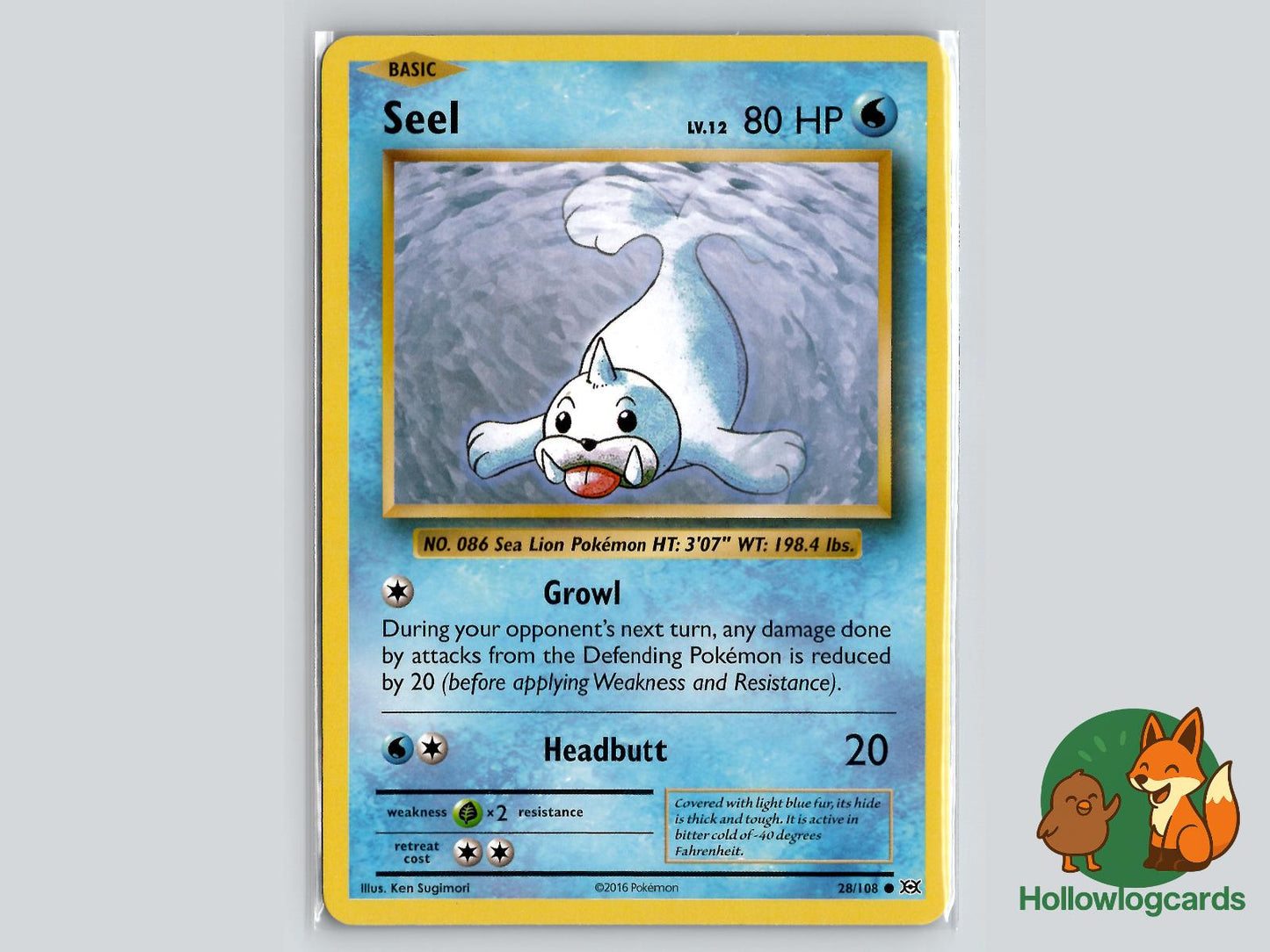 Seel (28/108) - Evolutions Pokémon Card