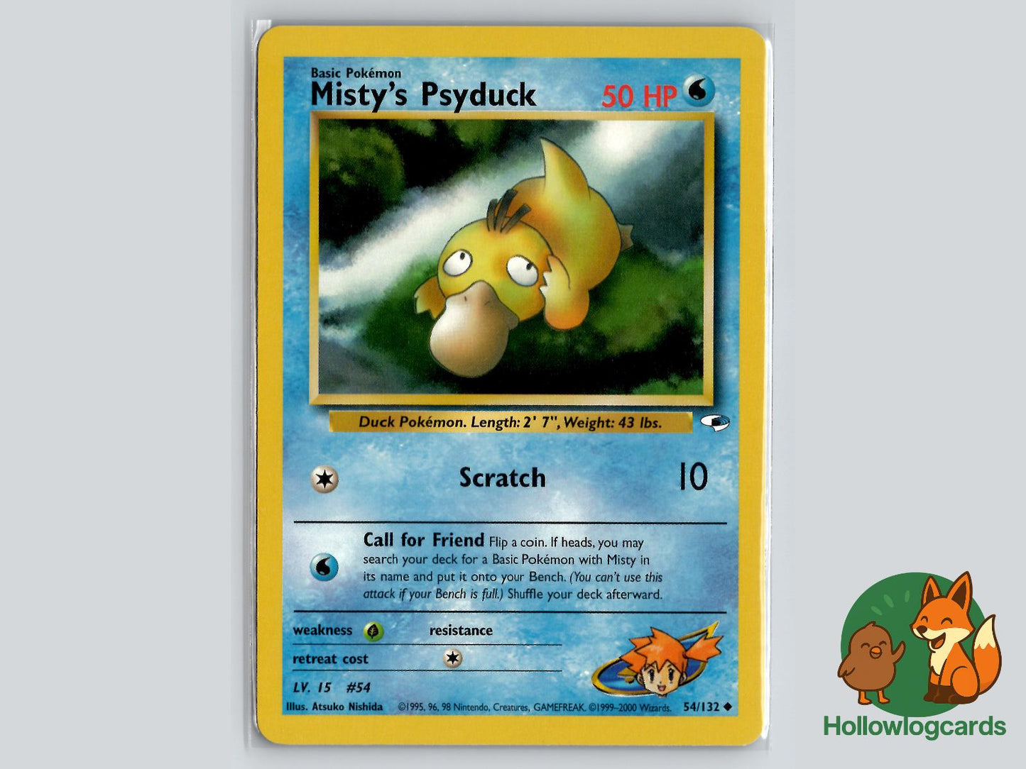 Misty's Psyduck (54/132) - Gym Heroes Pokémon Card