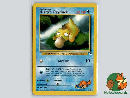 Misty's Psyduck (54/132) - Gym Heroes Pokémon Card