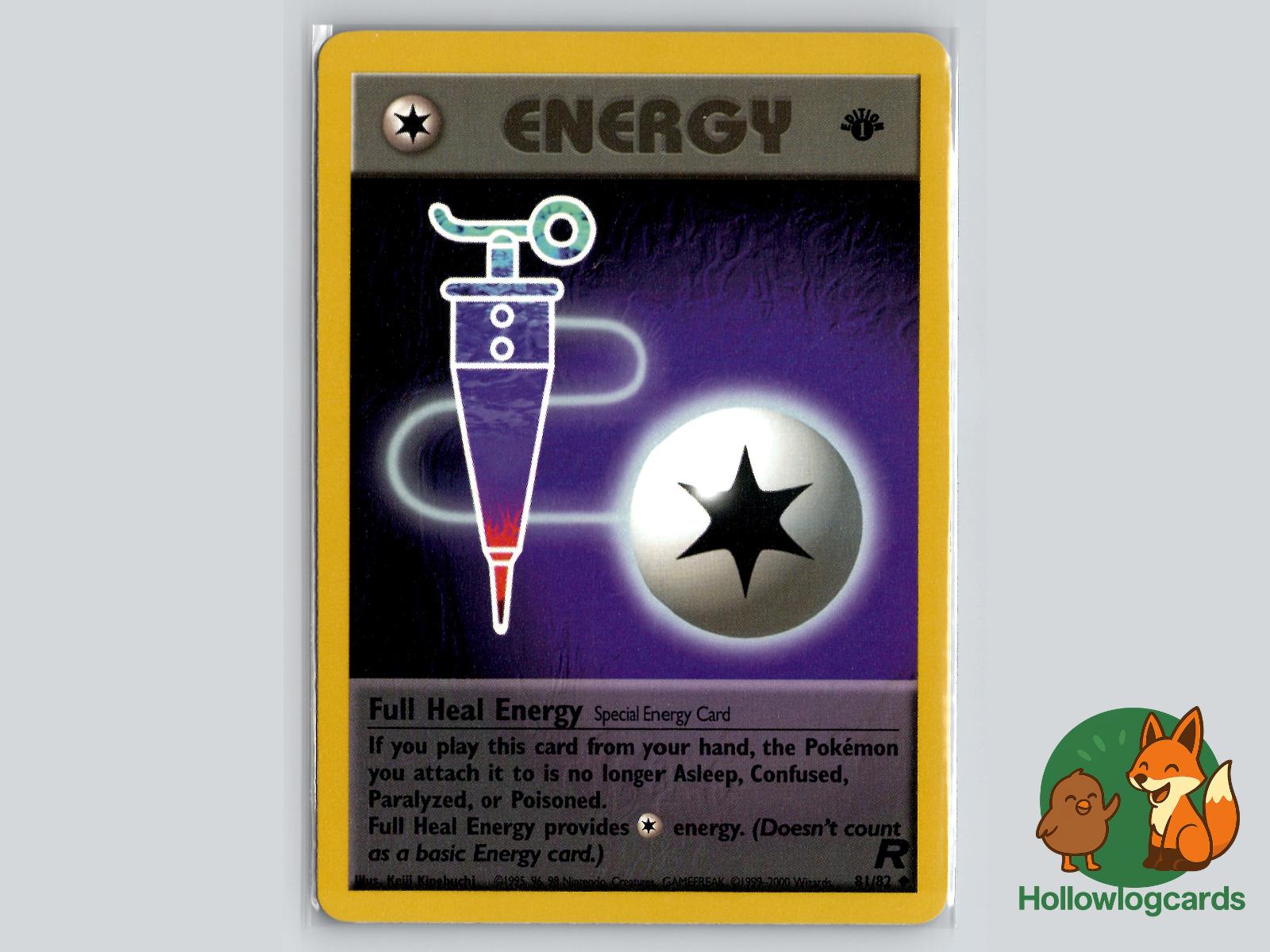 1st Edition Full Heal Energy (81/82) - Team Rocket Pokémon Card