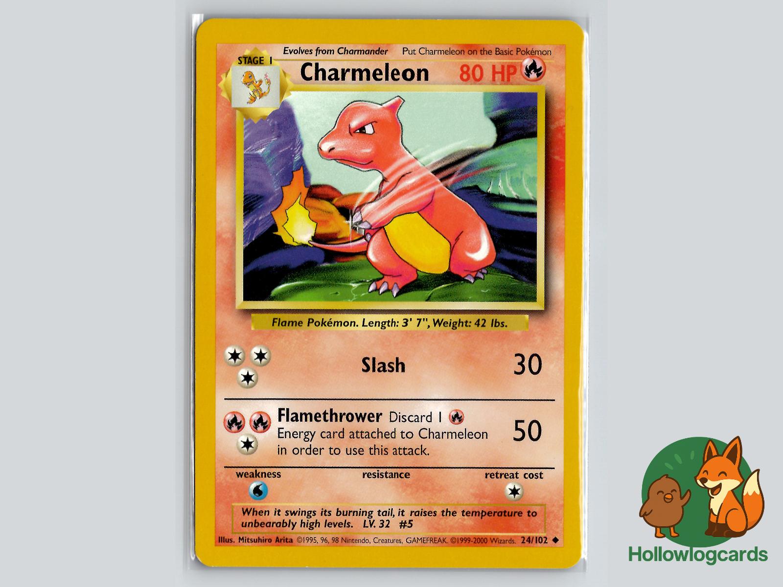 Charmeleon (24/102) - Base Pokémon Card