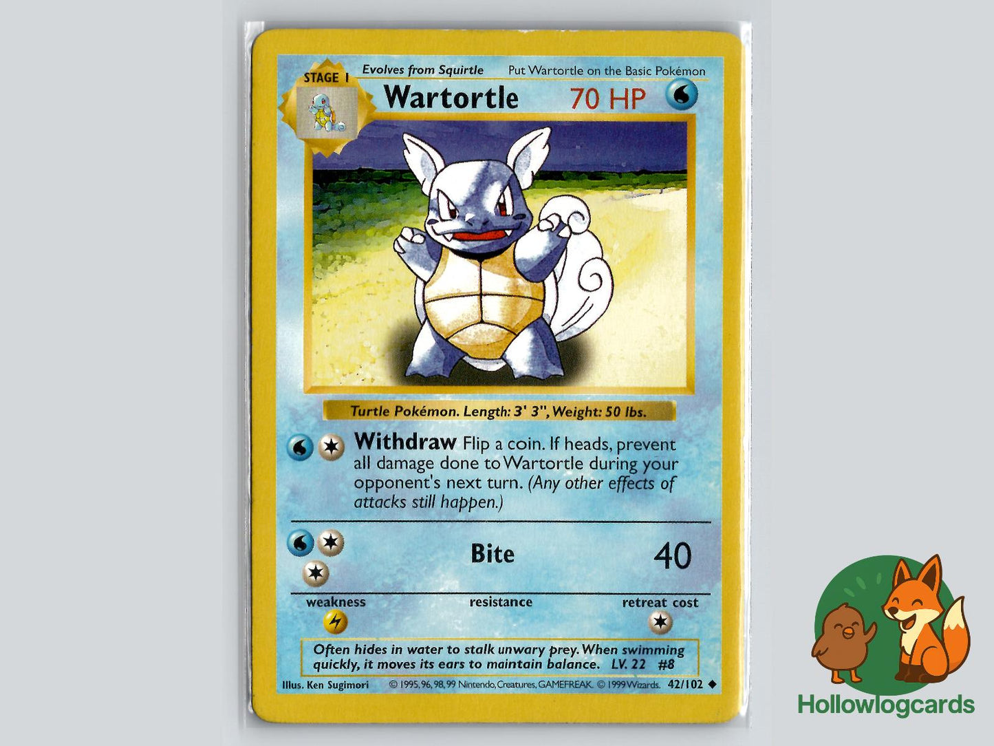 Wartortle (42/102) - Base Pokémon Card