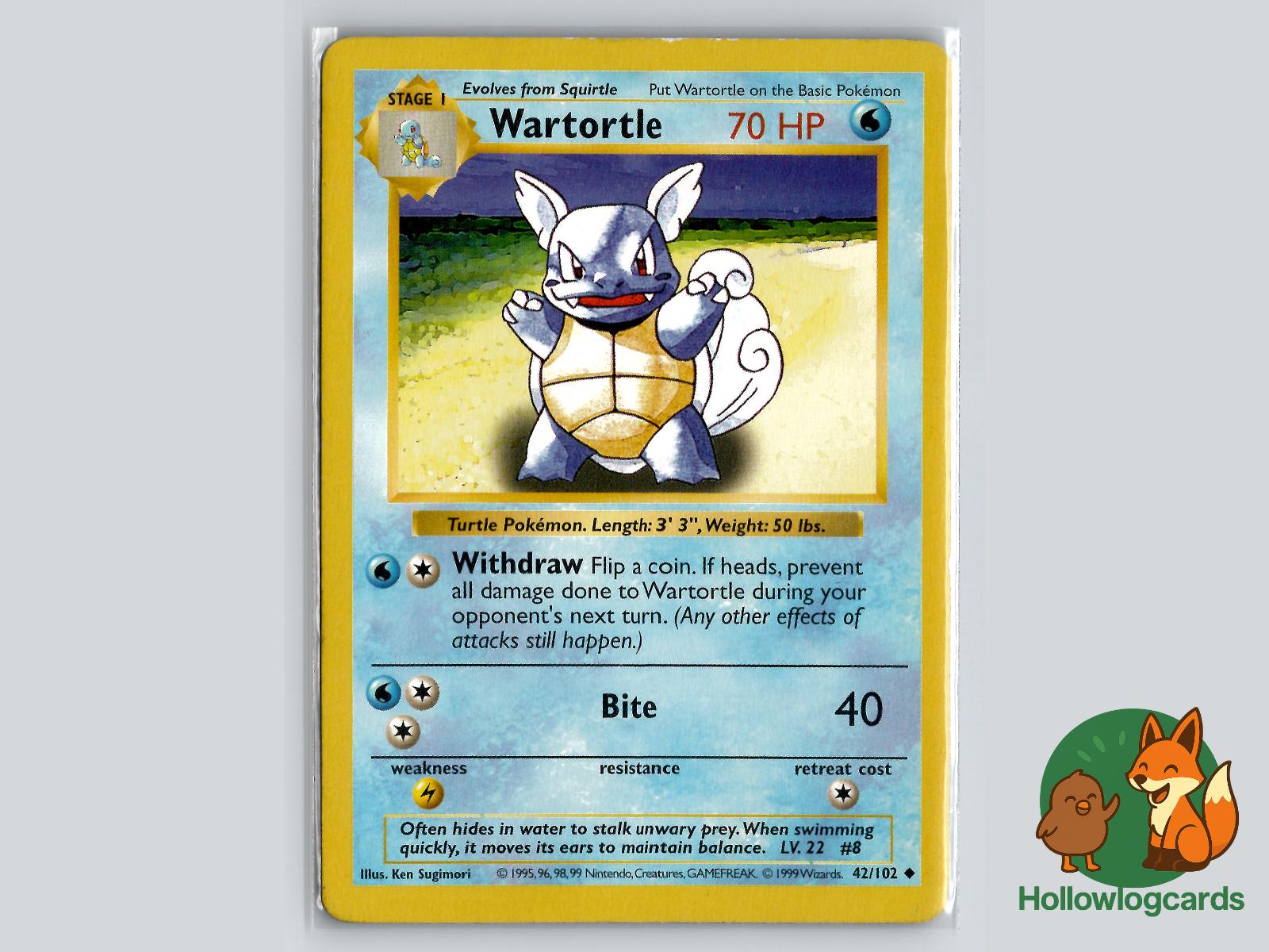 Wartortle (42/102) - Base Pokémon Card