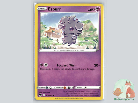 Espurr (060/163) - Battle Styles Pokémon Card