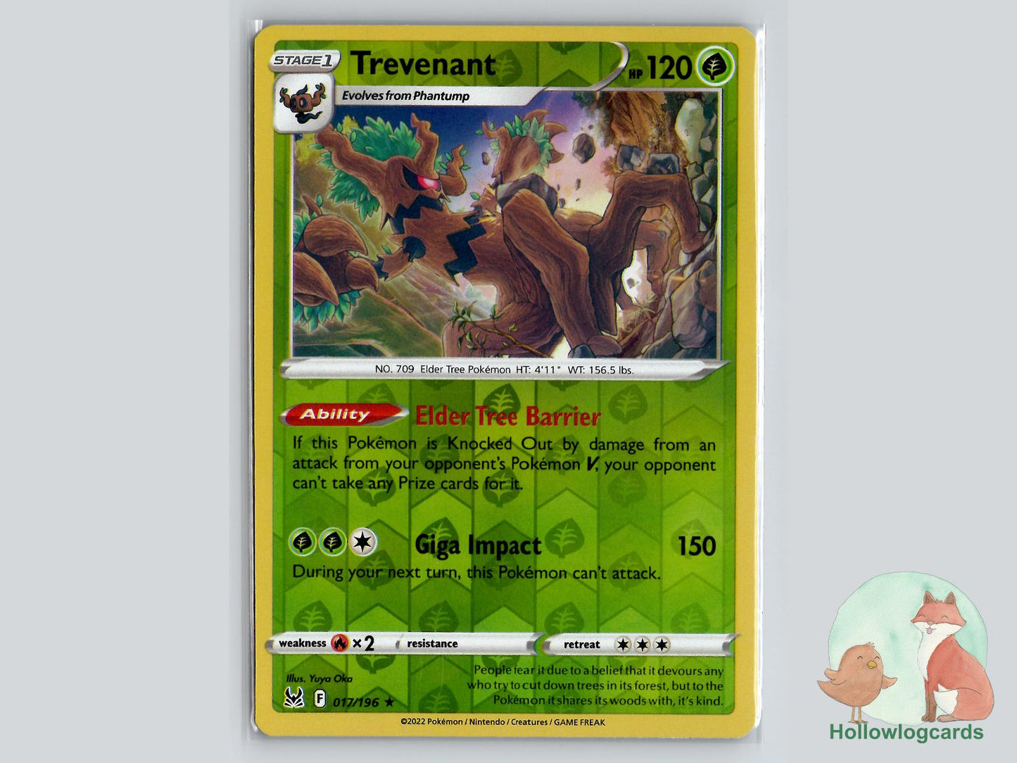 Trevenant (017/196) - Lost Origin Pokémon Card
