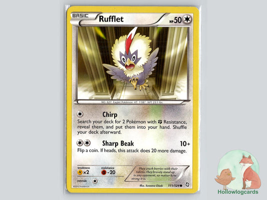 Rufflet (111/124) - Dragons Exalted Pokémon Card