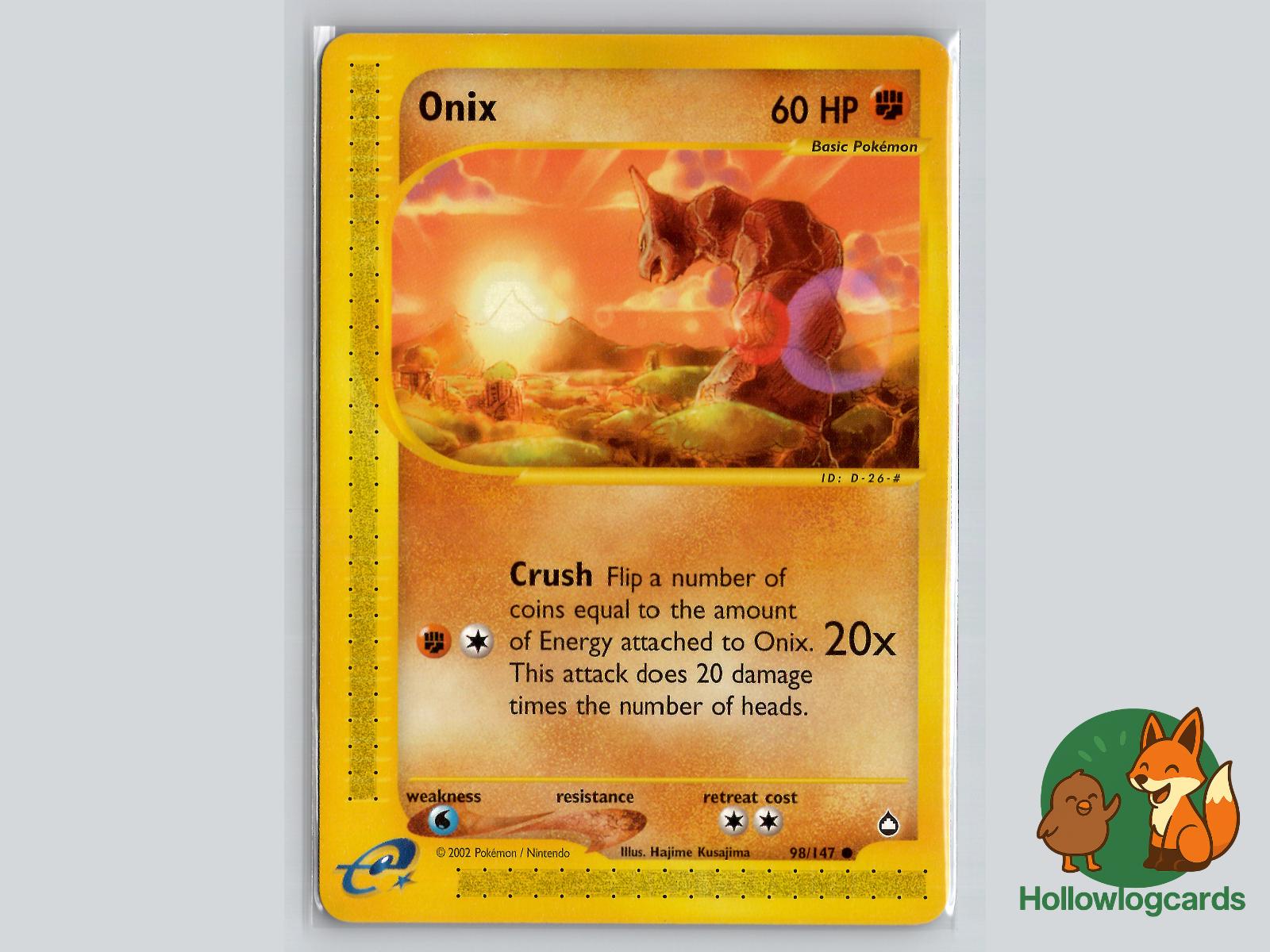 Onix (98/147) - Aquapolis Pokémon Card