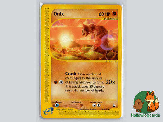 Onix (98/147) - Aquapolis Pokémon Card