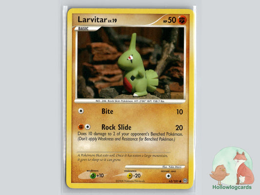 Larvitar (63/100) - Stormfront Pokémon Card