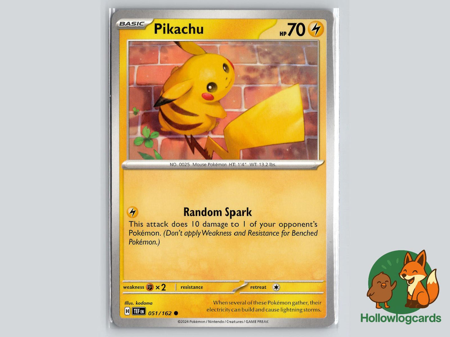 Pikachu (051/162) - Temporal Forces Pokémon Card