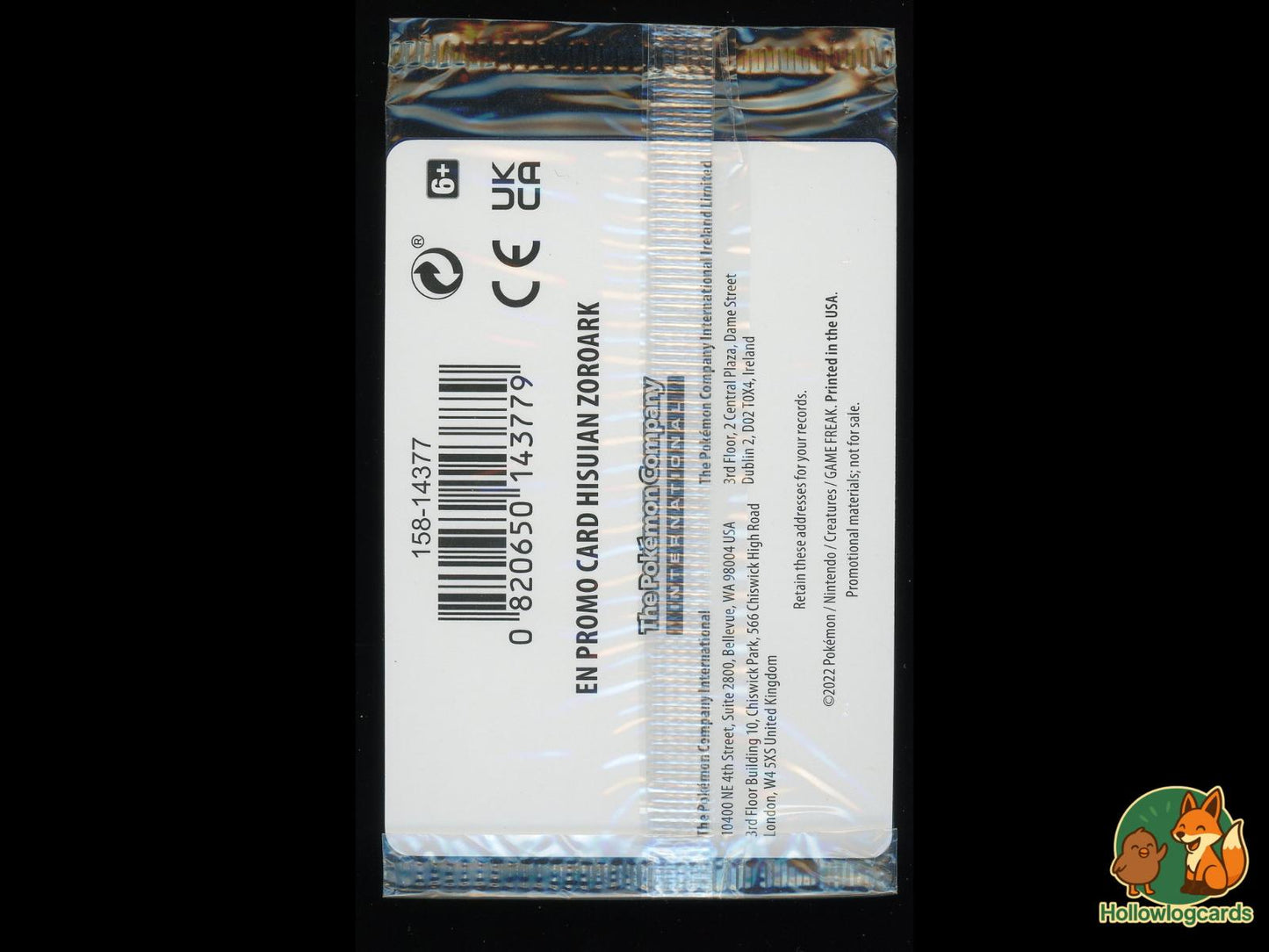 Hisuian Zoroark (076/196) SEALED - GAMESTOP STAMPED - Lost Origin - Saitou