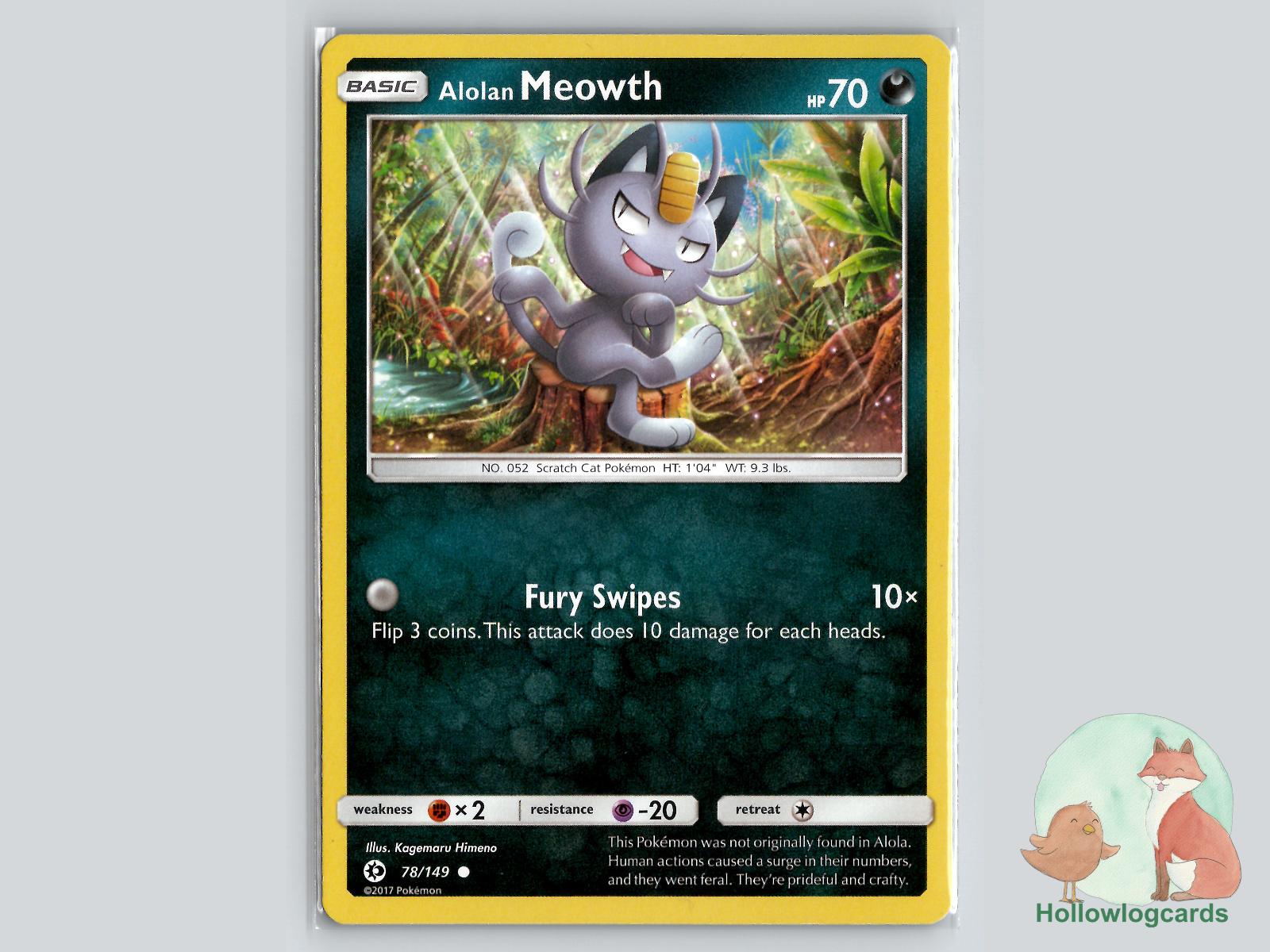 Alolan Meowth (78/149) - Base Pokémon Card