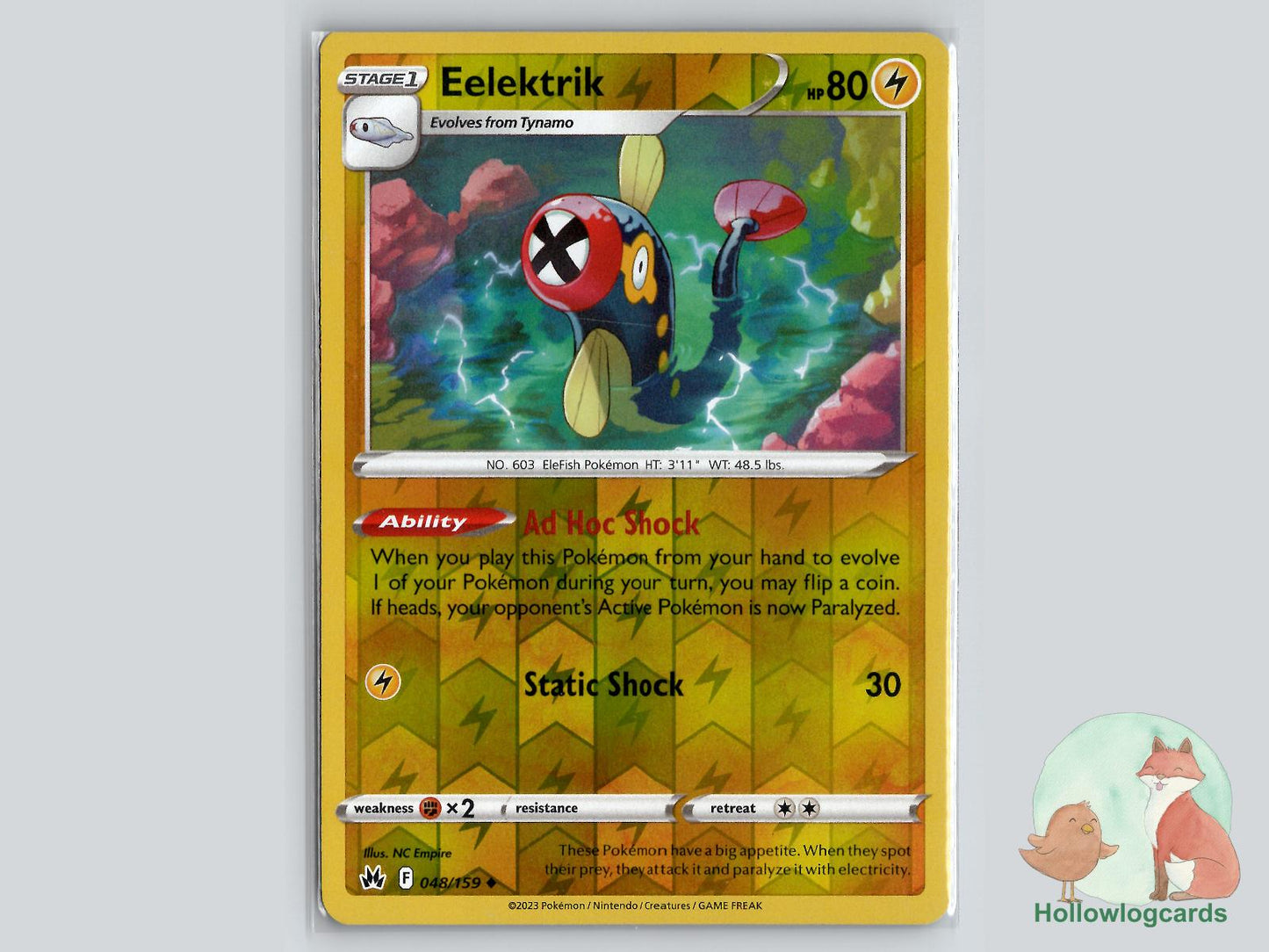 Eelektrik (048/159) - Crown Zenith Pokémon Card