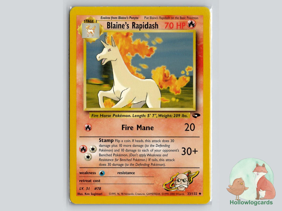 Blaine's Rapidash (33/132) - Gym Challenge Pokémon Card