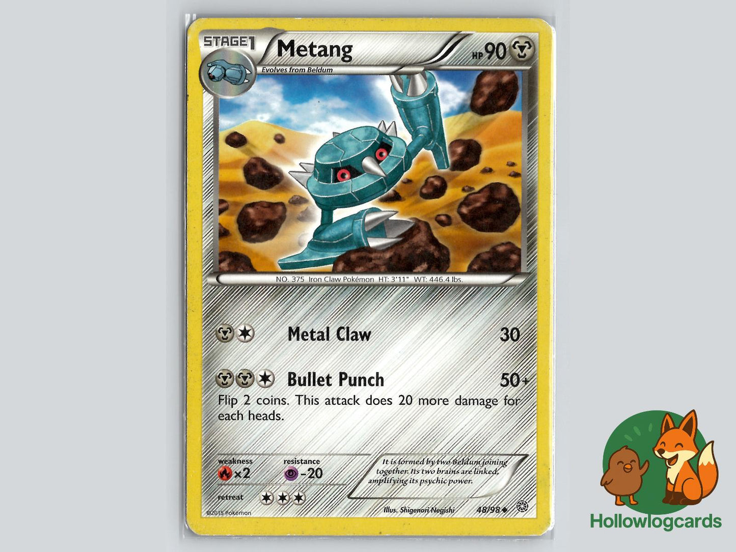 Metang (48/98) - Ancient Origins Pokémon Card