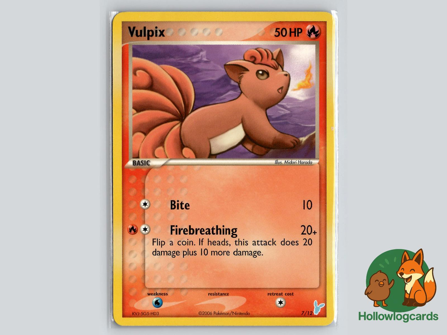 Vulpix (7/12) - EX Trainer Kit 2 Minun Pokémon Card