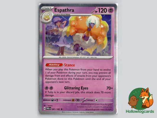 Espathra (081/182) - Paradox Rift Pokémon Card