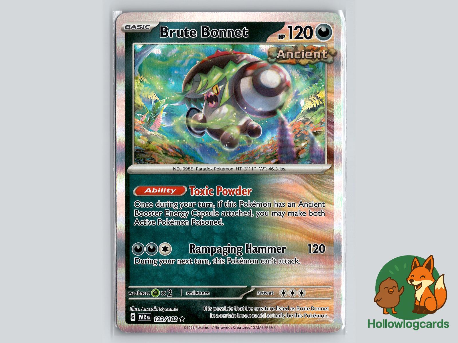 Brute Bonnet (123/182) - Paradox Rift Pokémon Card