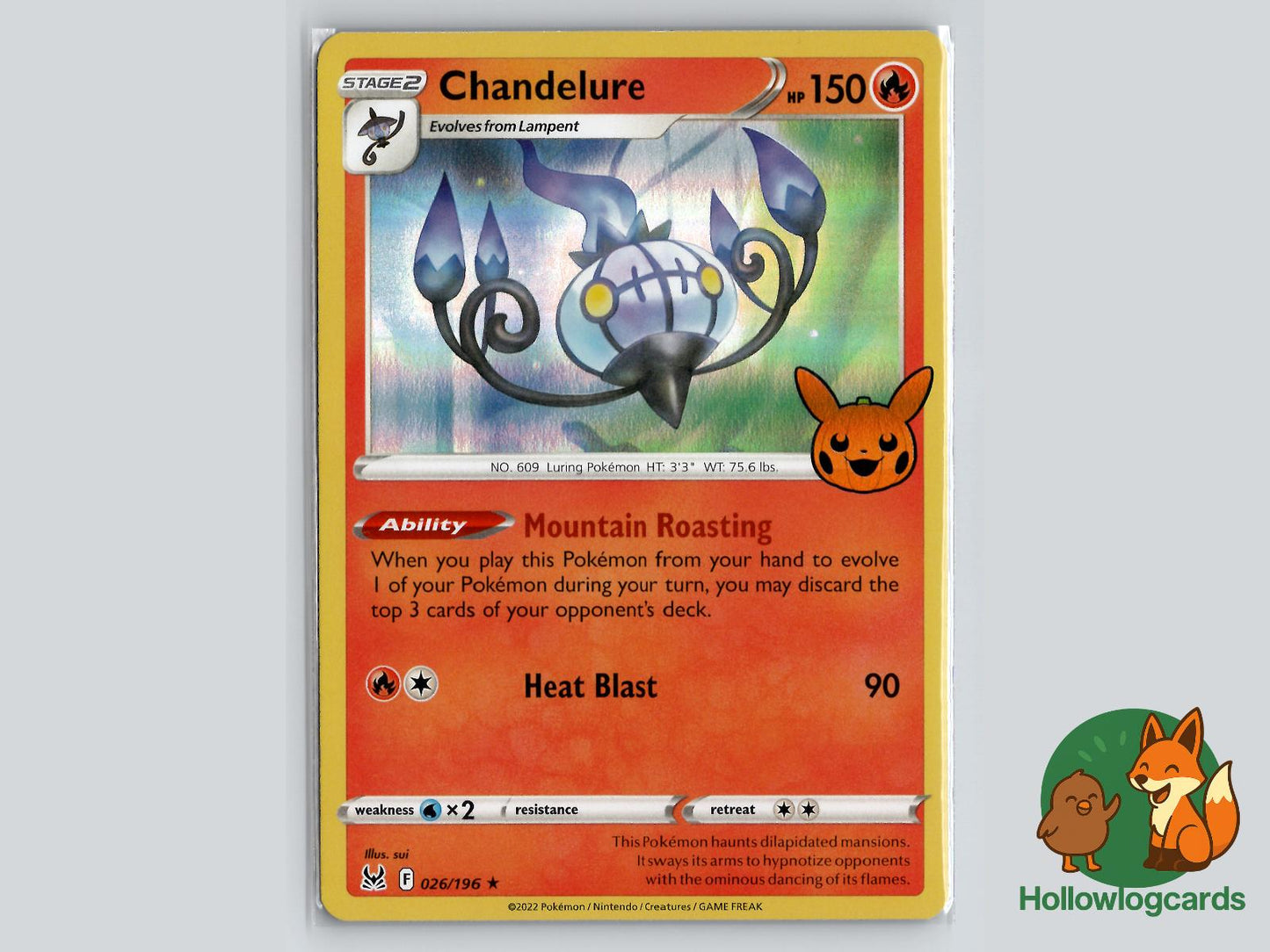 Chandelure (026/196) Pokémon Card