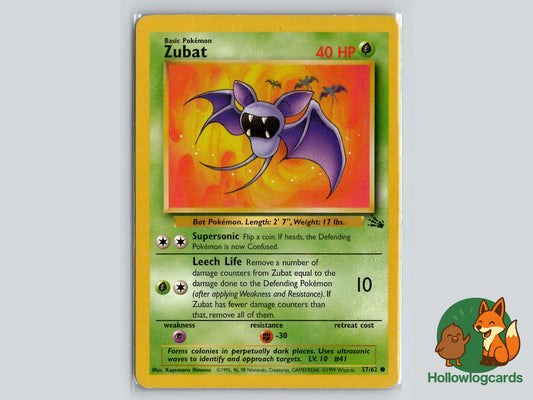 Zubat (57/62) - Fossil Pokémon Card