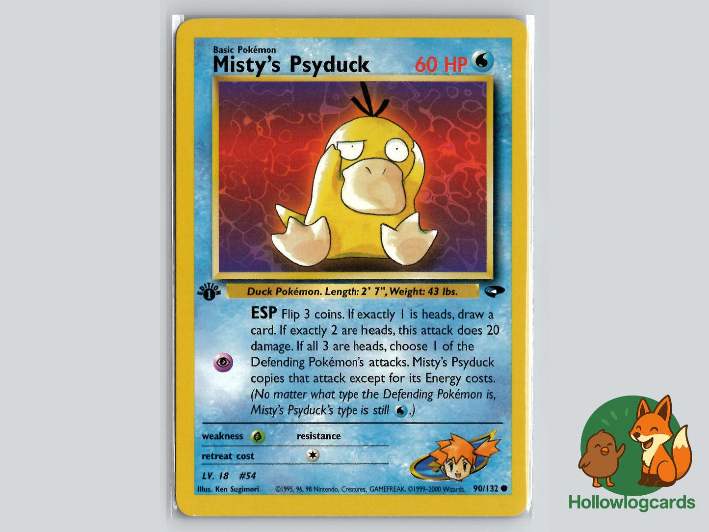 1st Edition Misty's Psyduck (90/132) - Gym Challenge Pokémon Card