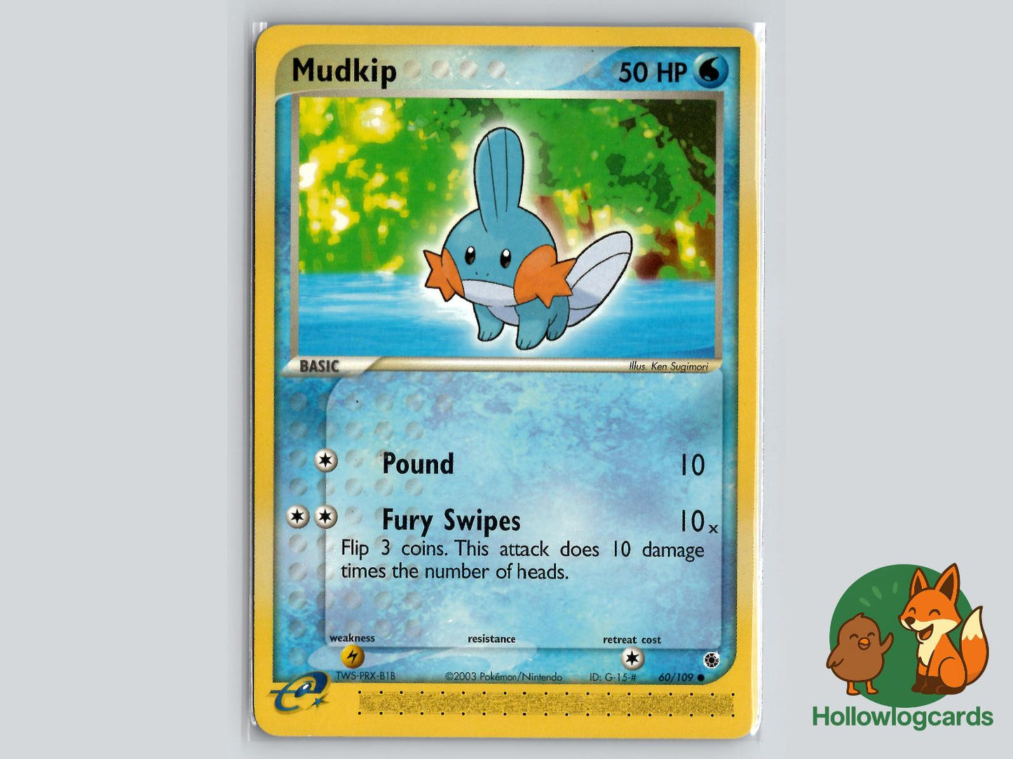 Mudkip (60/109) - Ruby & Sapphire Pokémon Card