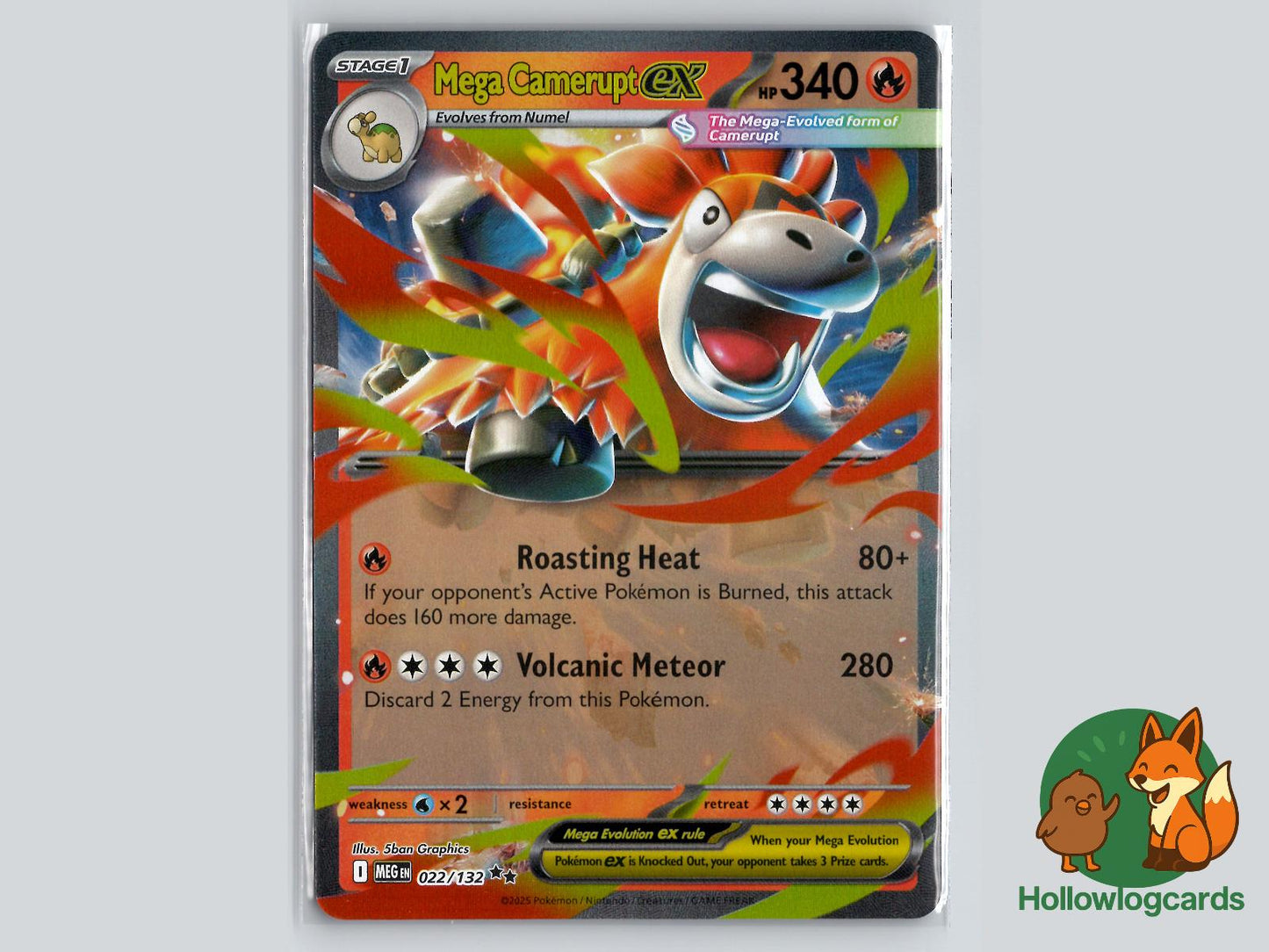 Mega Camerupt ex (022/132) - Mega Evolution Pokémon Card