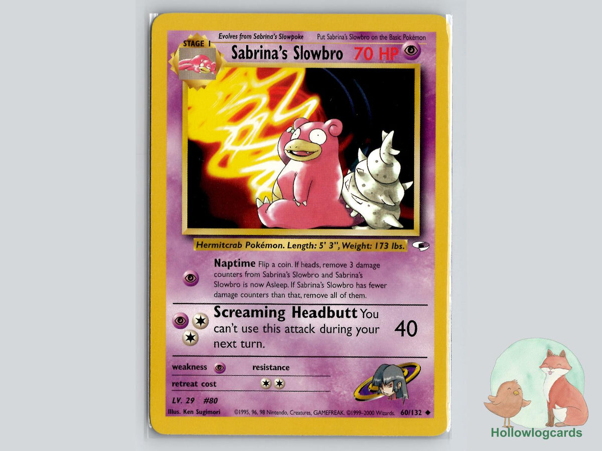 Sabrina's Slowbro (60/132) - Gym Heroes Pokémon Card
