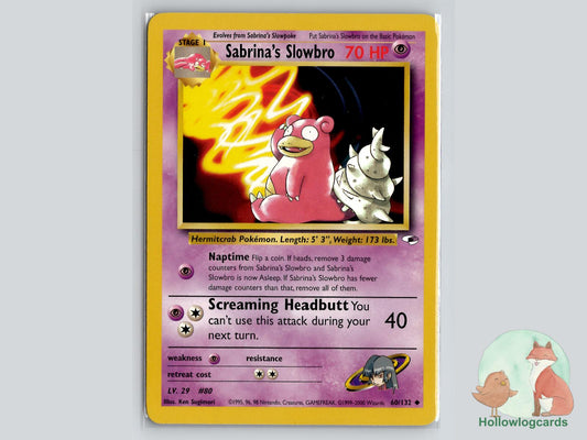 Sabrina's Slowbro (60/132) - Gym Heroes Pokémon Card