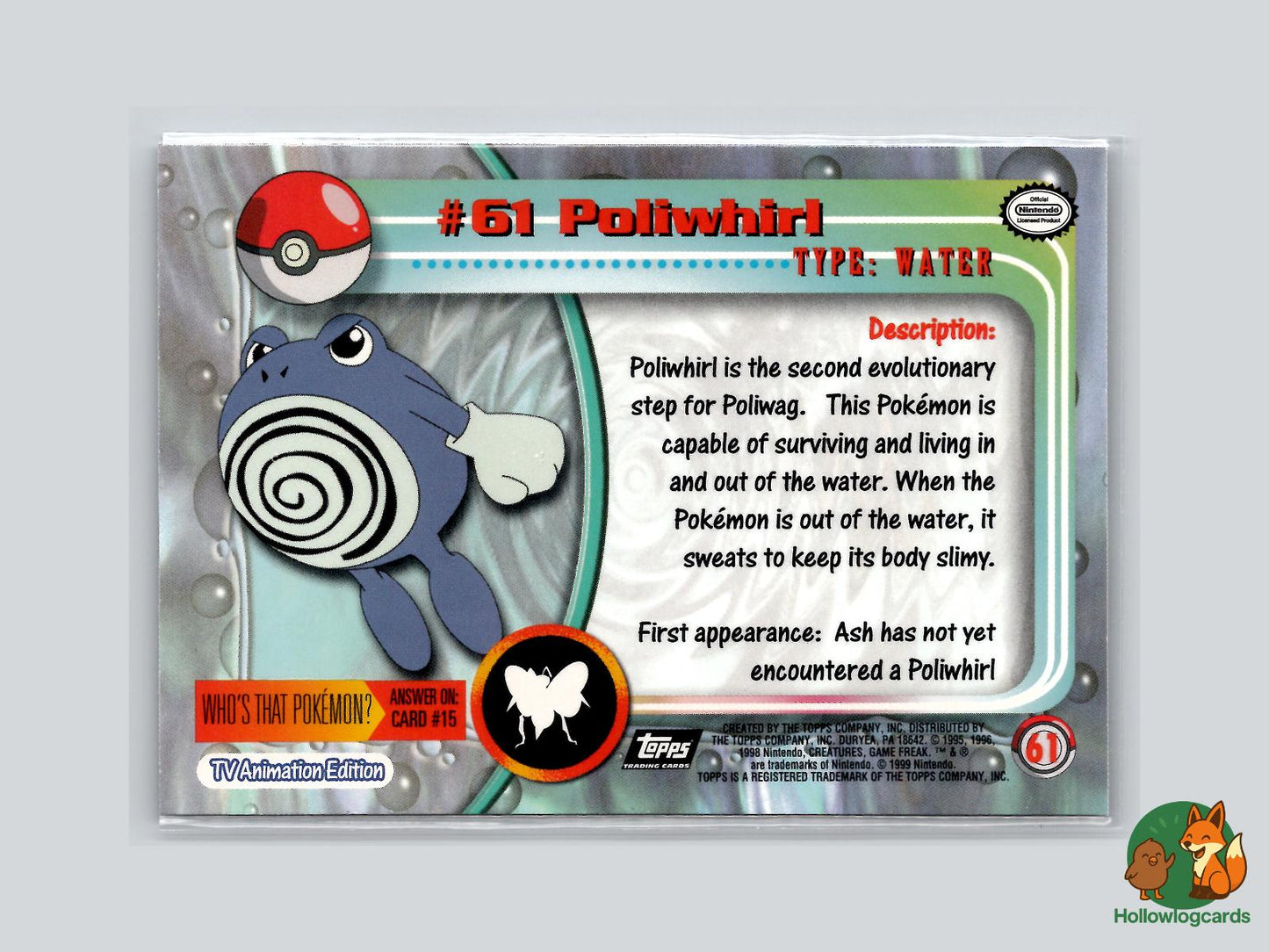 Poliwhirl (#61) - Topps Trading Cards Series 1