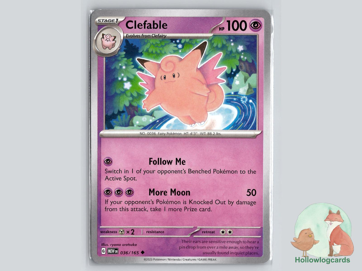 Clefable (036/165) - 151 Pokémon Card