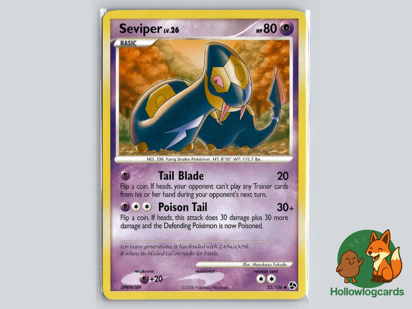 Seviper (52/106) - Great Encounters Pokémon Card