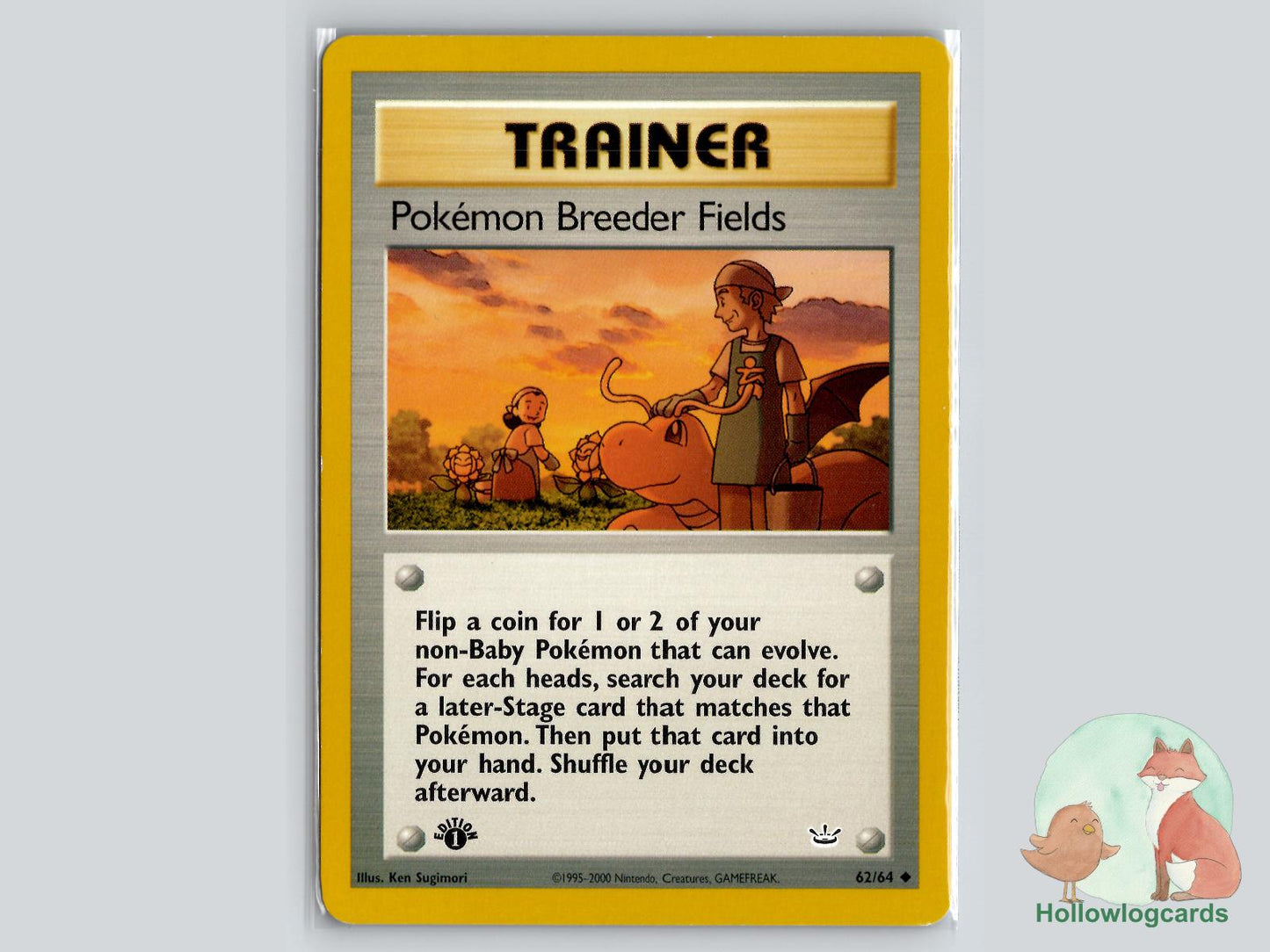 1st Edition Pokemon Breeder Fields (62/64) - Neo Revelation Pokémon Card