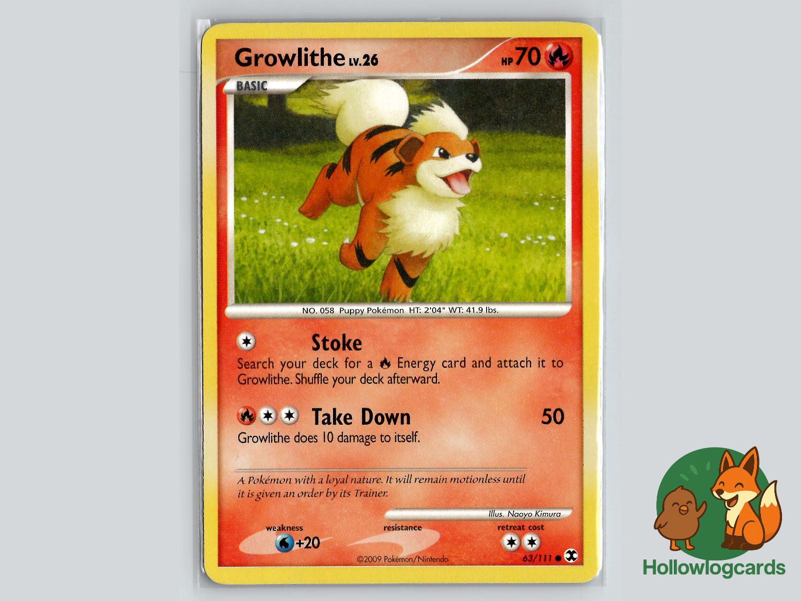 Growlithe (63/111) - Rising Rivals Pokémon Card