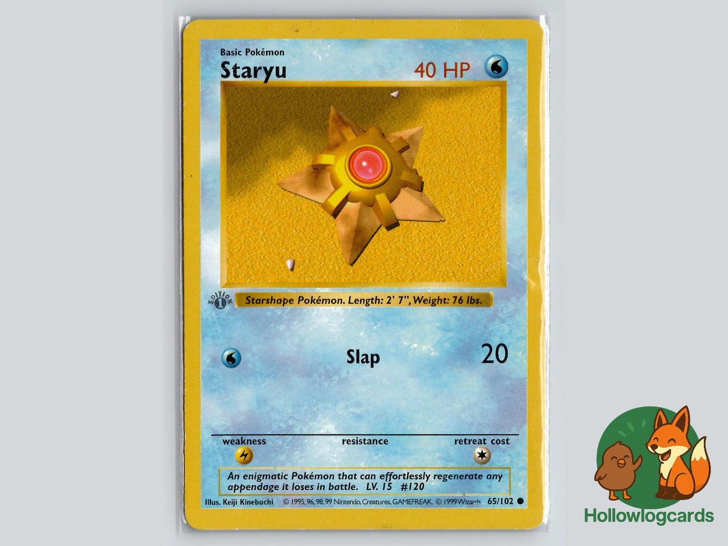 1st Edition Staryu (65/102) - Base Pokémon Card