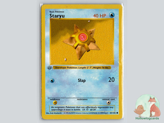 1st Edition Staryu (65/102) - Base Pokémon Card