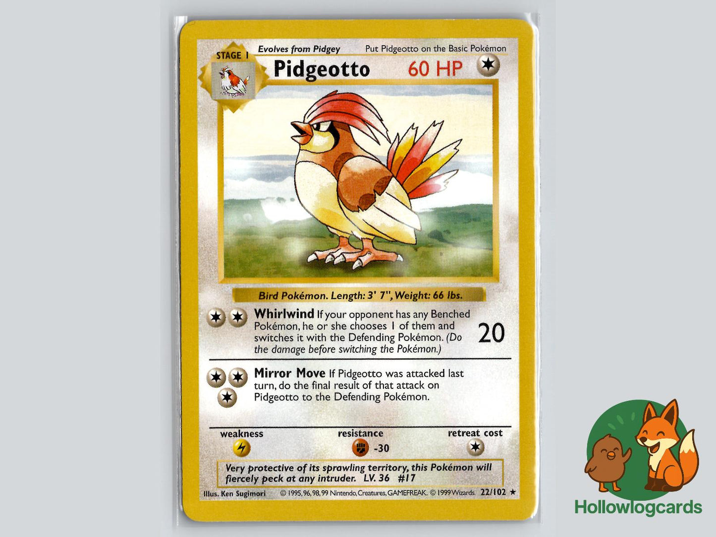 Pidgeotto (22/102) - Base Pokémon Card