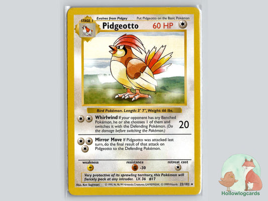 Pidgeotto (22/102) - Base Pokémon Card