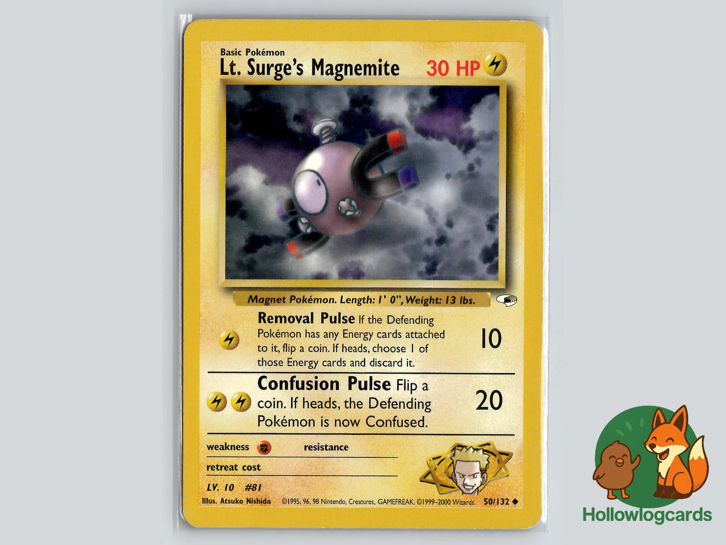 Lt. Surge's Magnemite (50/132) - Gym Heroes Pokémon Card