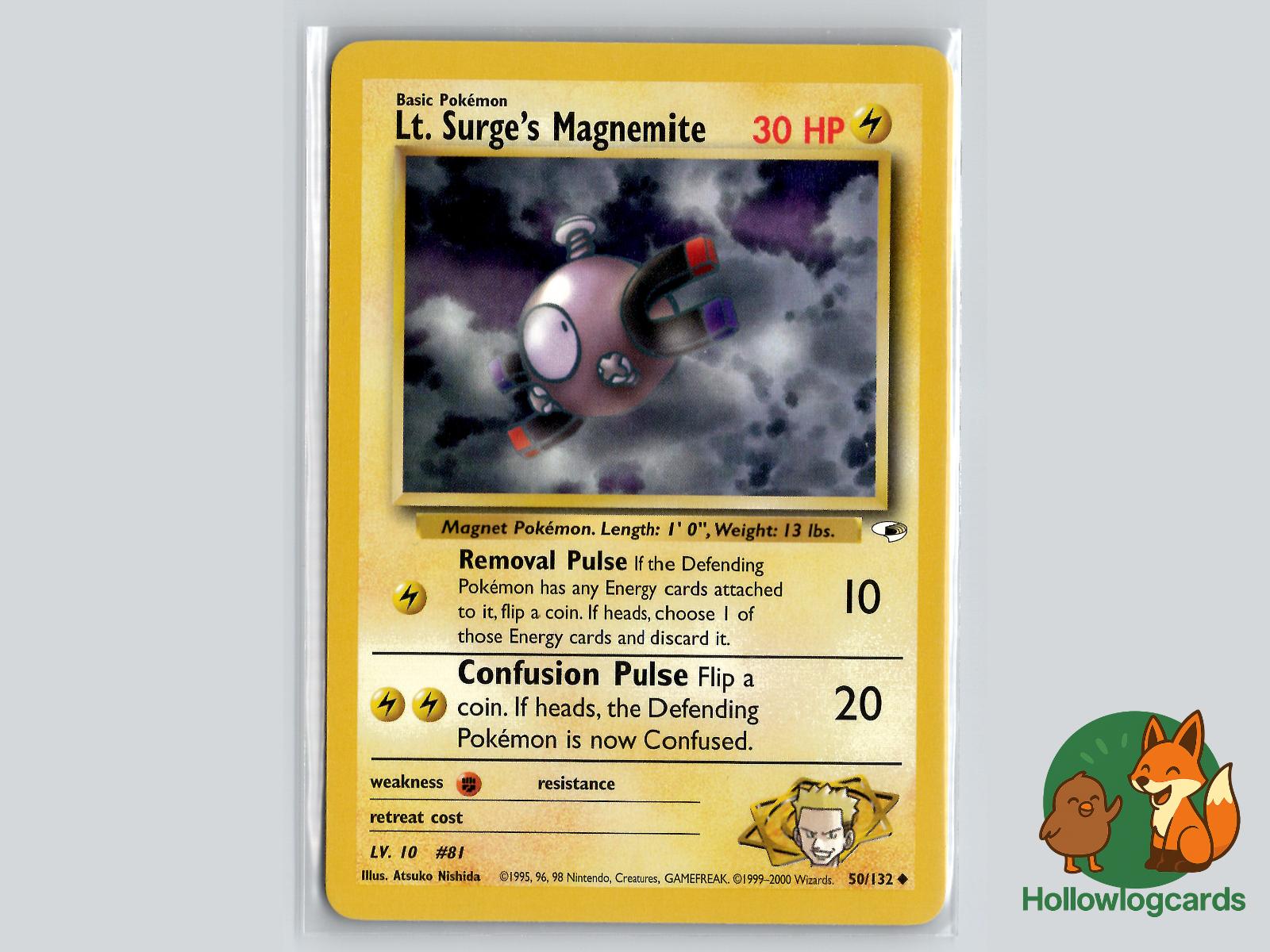 Lt. Surge's Magnemite (50/132) - Gym Heroes Pokémon Card