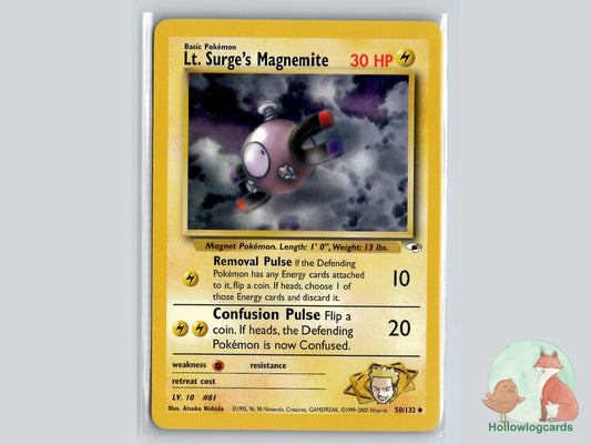 Lt. Surge's Magnemite (50/132) - Gym Heroes Pokémon Card