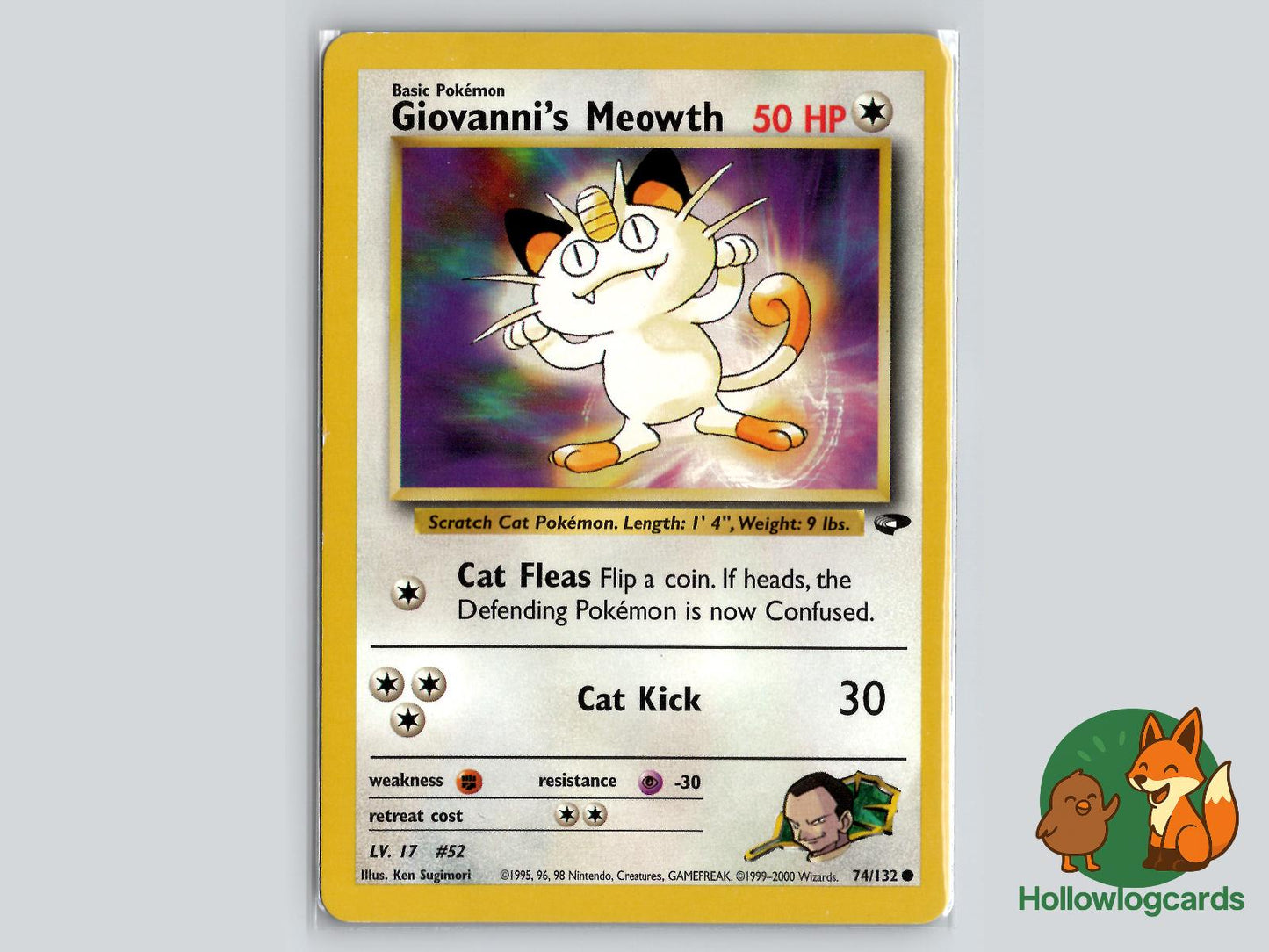 Giovanni's Meowth (74/132) - Gym Challenge Pokémon Card