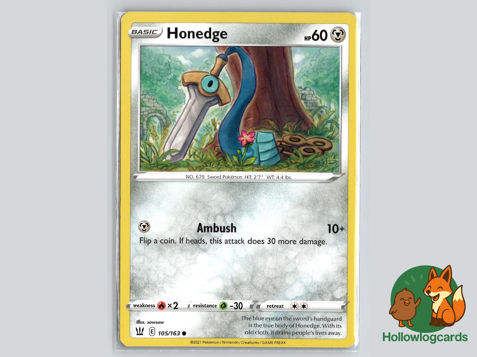 Honedge (105/163) - Battle Styles Pokémon Card