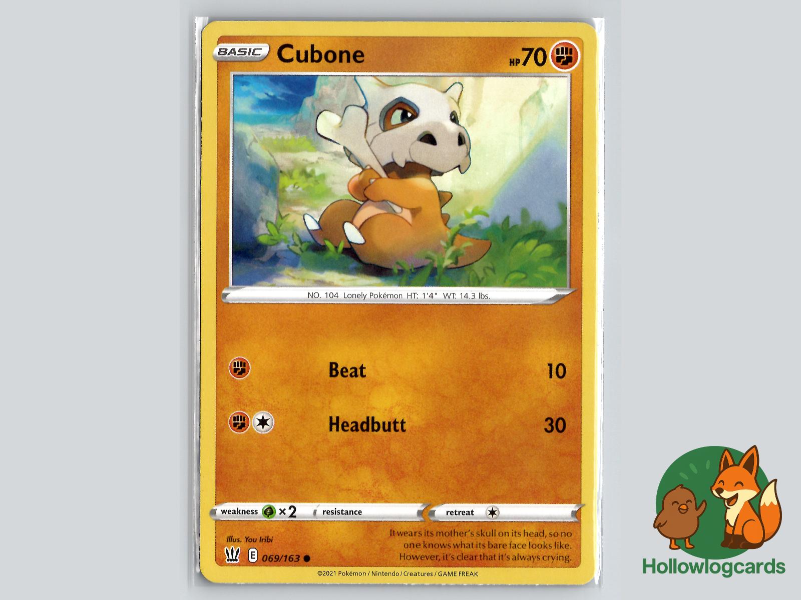 Cubone (069/163) - Battle Styles Pokémon Card